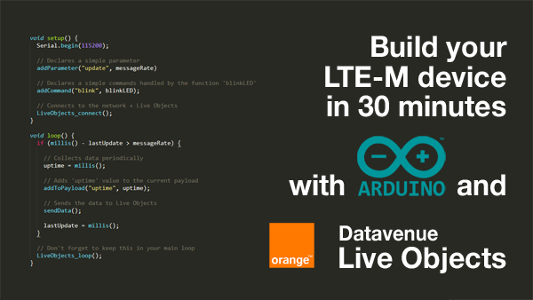 Prototype on LTE-M in 30 minutes with Live Objects and Arduino