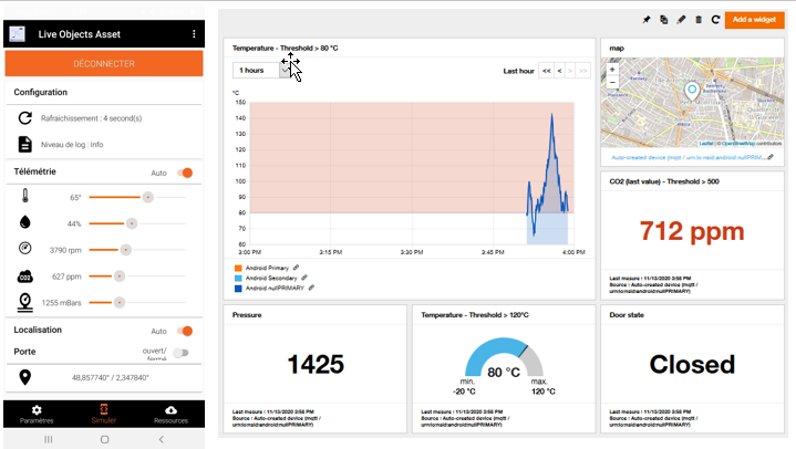 Personalized Live Objects dashboard