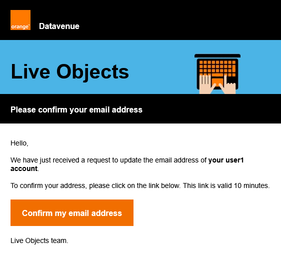 click on the link in the email you receive